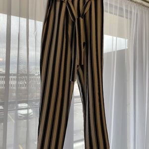 Striped Black & White Pants